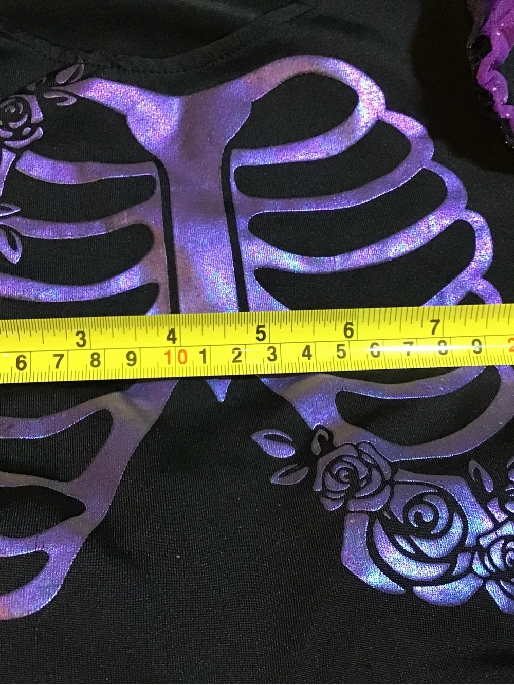 Toddler oil slick skeleton costume size 2t